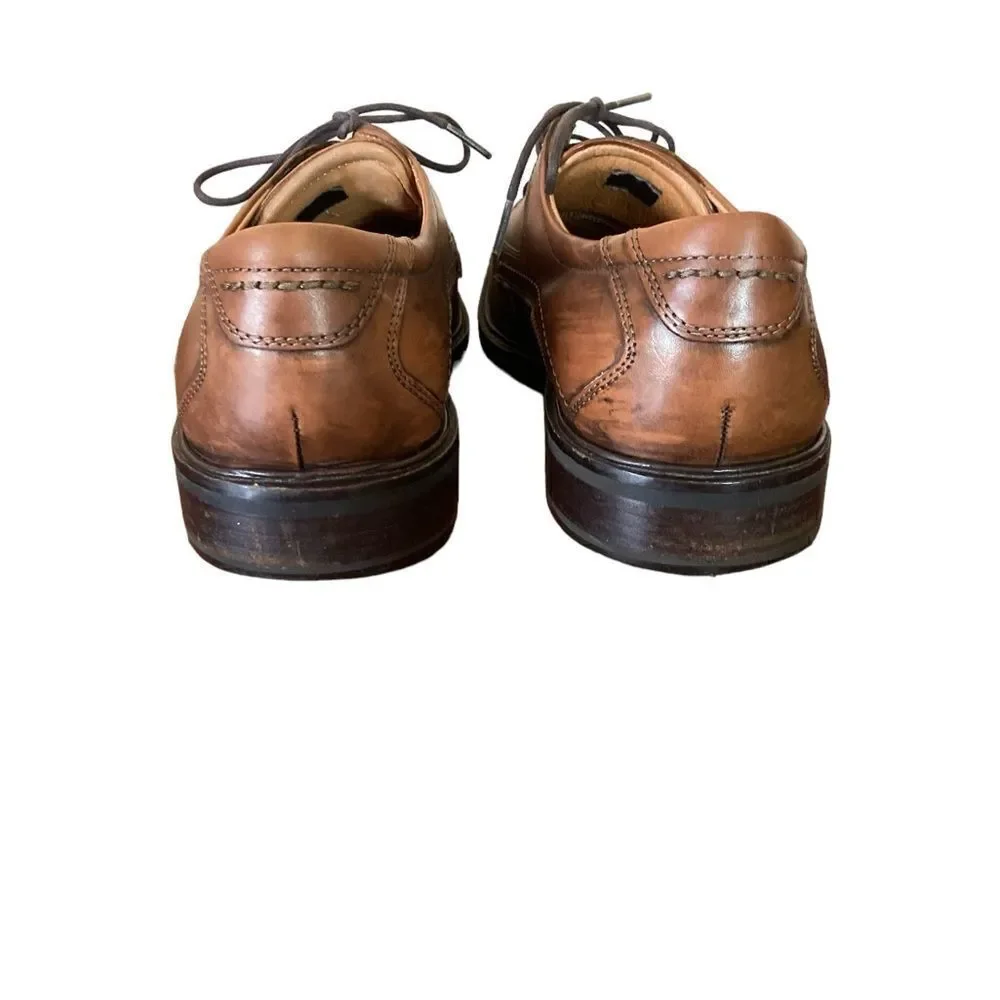 Ecco Shoes Mens Size 11 Leather Square Toe Oxfords